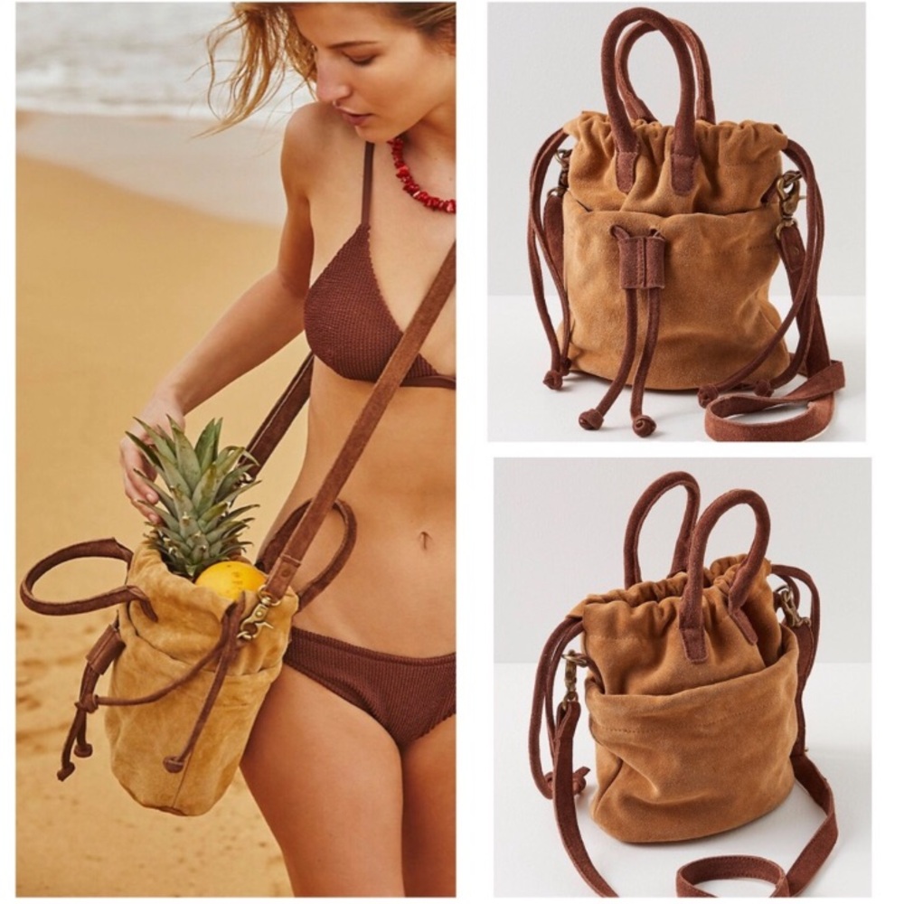 Free People! Scout Slouchy Crossbody Bag In Brown/Tan NWT! - Picture 8 of 16